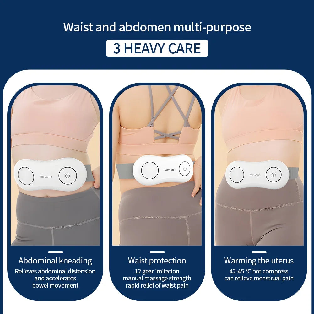 HexoRelief EMS Waist & Abdominal Massager with Red Light and Moxibustion Heat