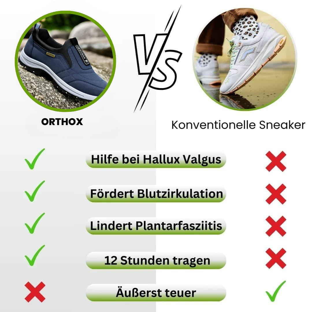 OrthoX Max - ergonomische Schuhe zur Schmerzlinderung - Unisex - Sonderaktion 1+1 Gratis
