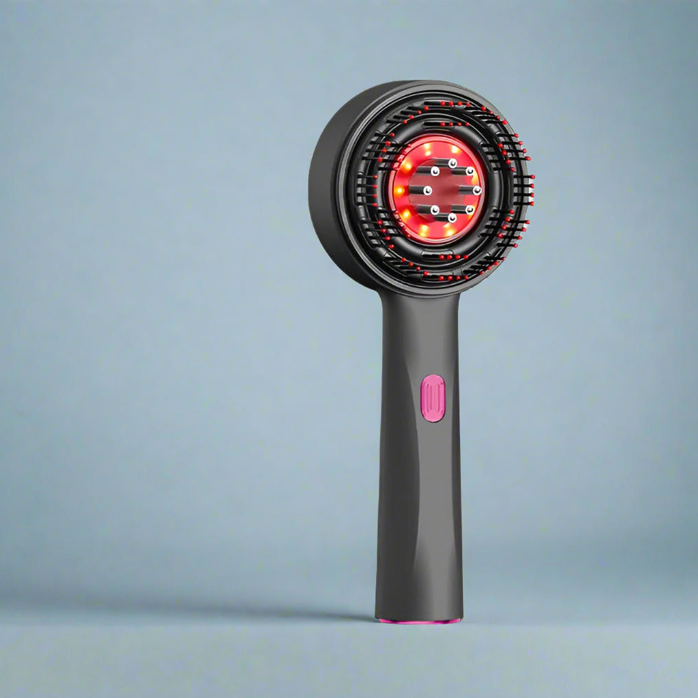 HexoGlow Electric Scalp Massage Comb with Red Light & Hair Nourishing Care