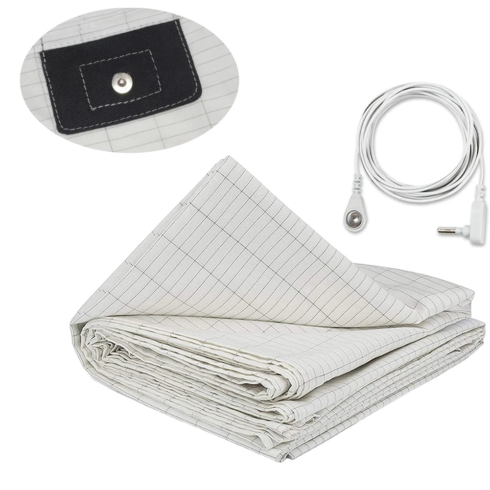 HexoWeave Silver Fiber Bed Sheets for Anti-Static, Grounded Sleep