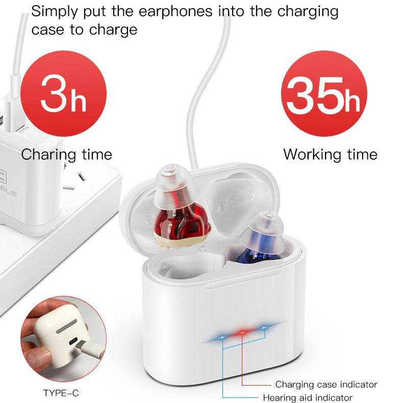 HexoTone – Rechargeable Hearing Aids for Elderly with Noise Reduction
