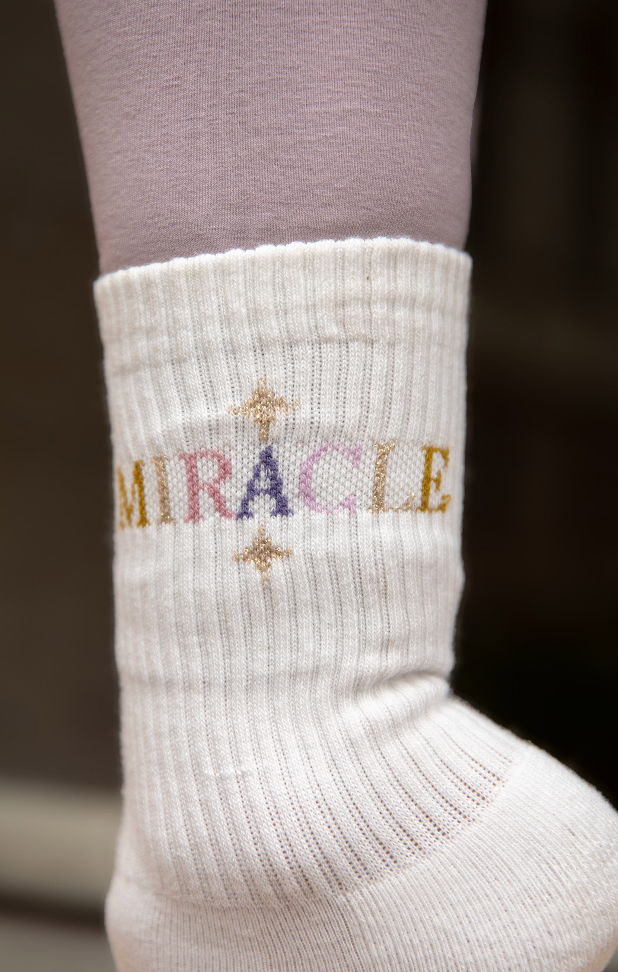 Yoga Sportstrümpfe Miracle Stars - weiß