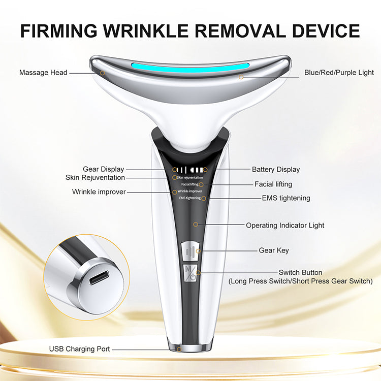 HexoNeck – LED Neck & Face Lifting Massager for Wrinkles, Firmness & Rejuvenation