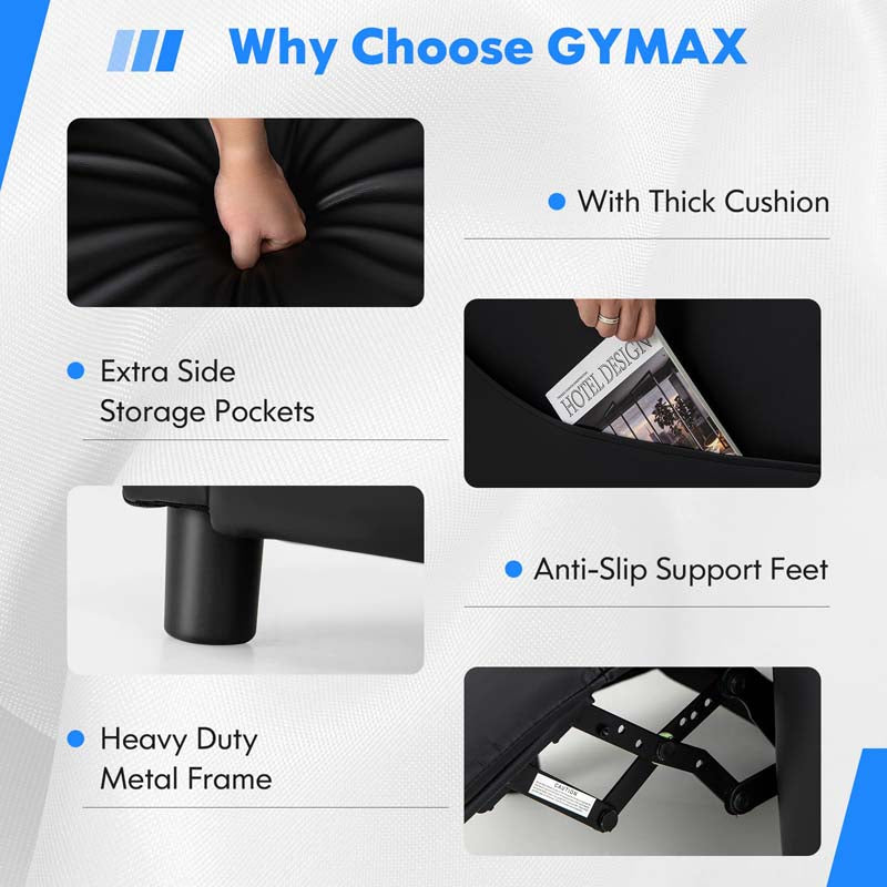 Racing Style Massage Gaming Sofa Chair Recliner with Bluetooth Speaker, Massage Lumbar Pillow, Retractable Footrest, Home Theatre