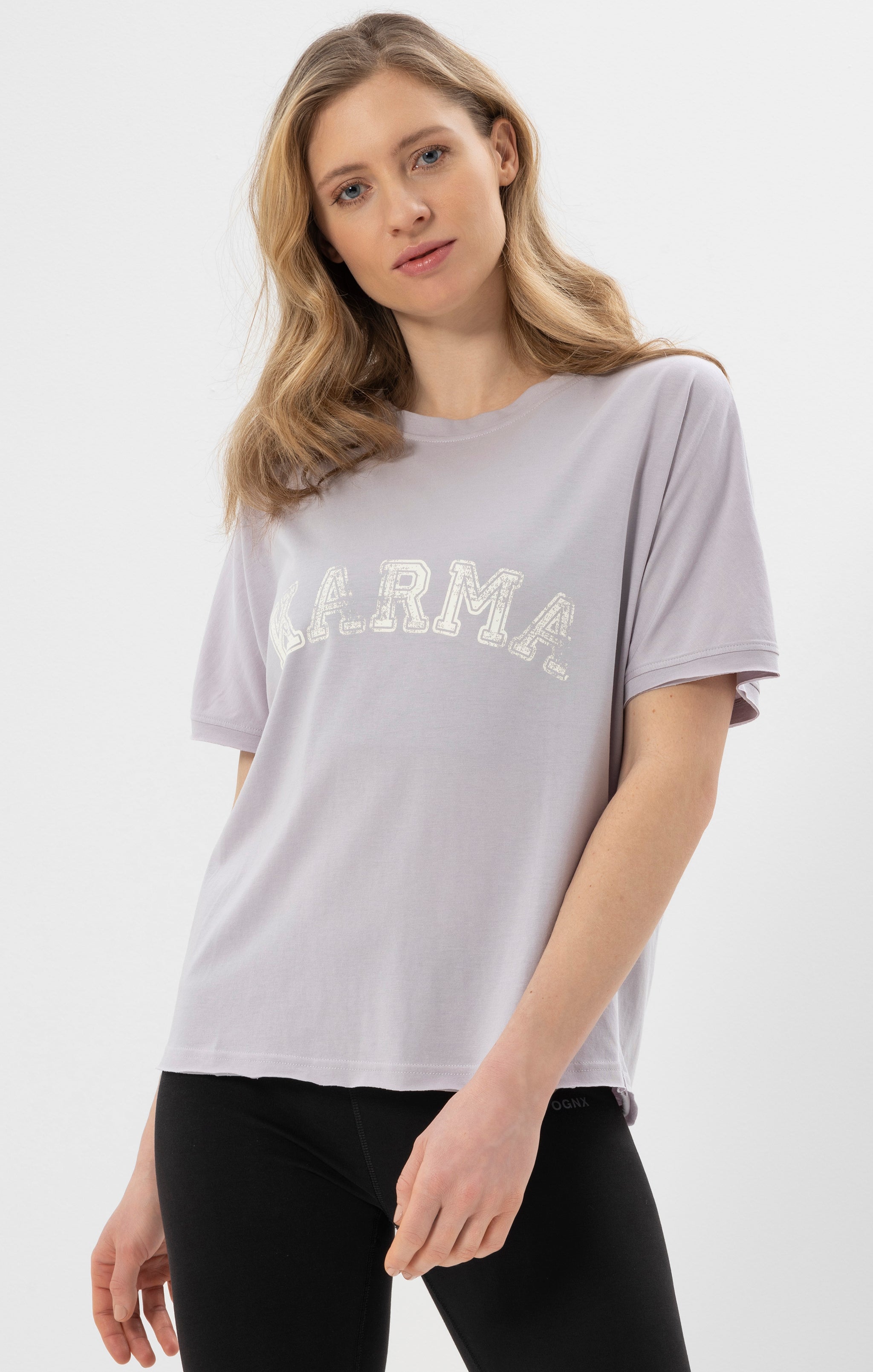 Yoga Boxy T-Shirt Karma - lila