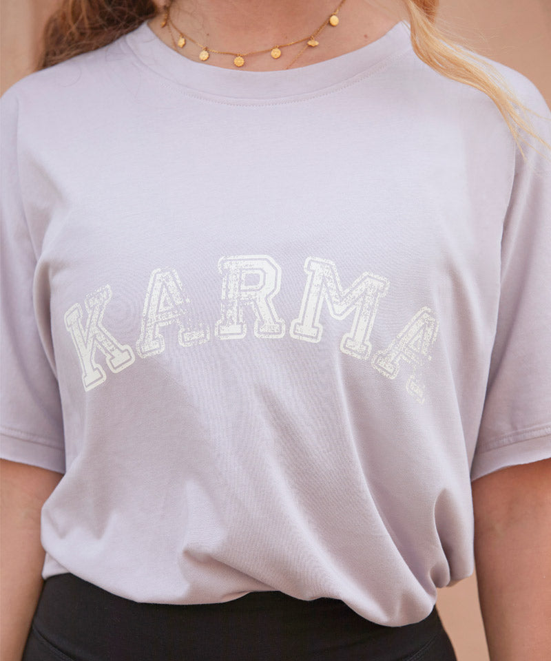 Yoga Boxy T-Shirt Karma - lila