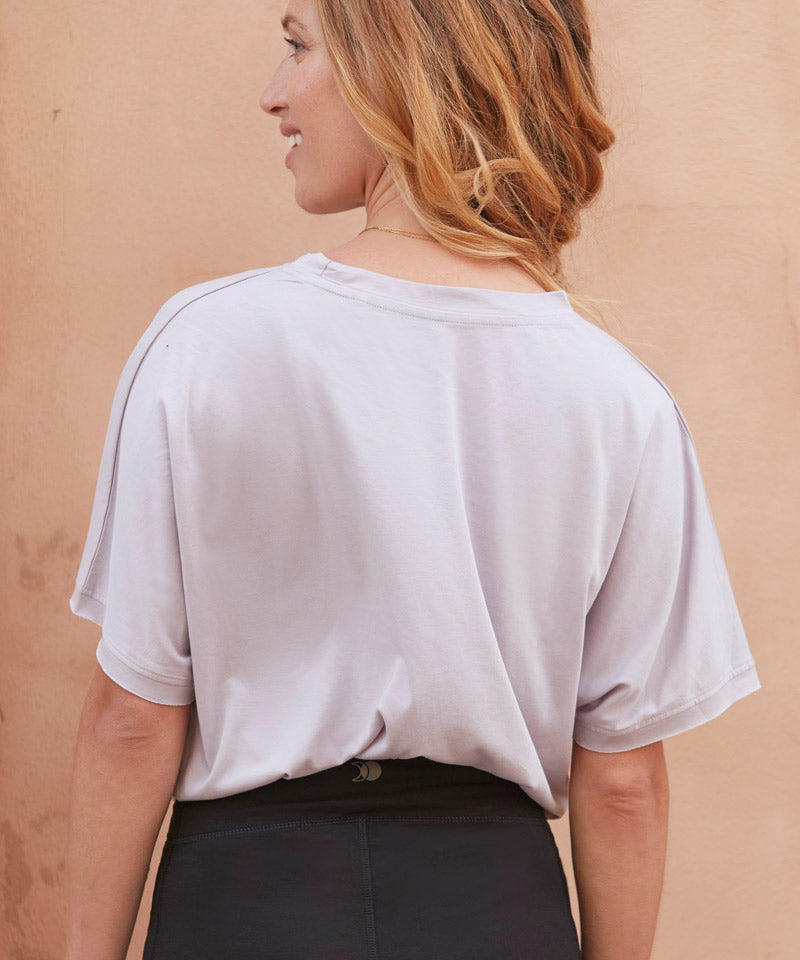 Yoga Boxy T-Shirt Karma - lila