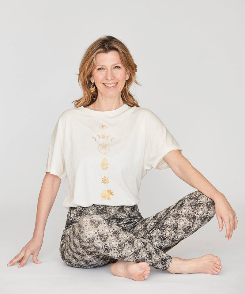 Yoga Boxy T-Shirt - weiß