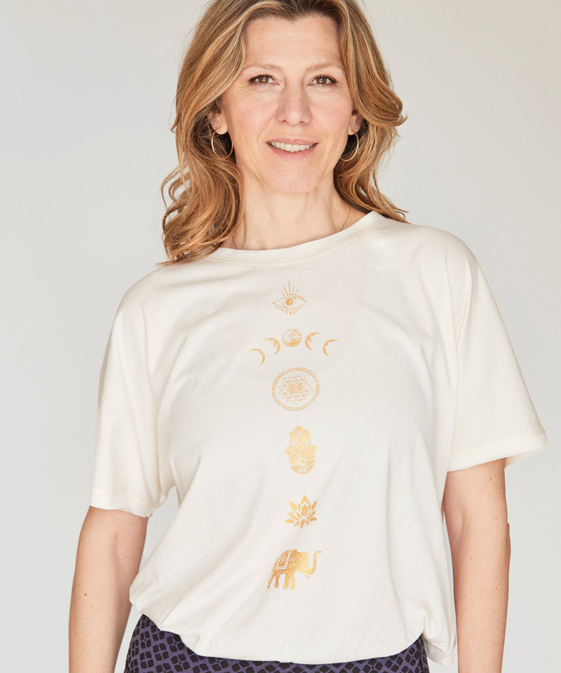 Yoga Boxy T-Shirt - weiß