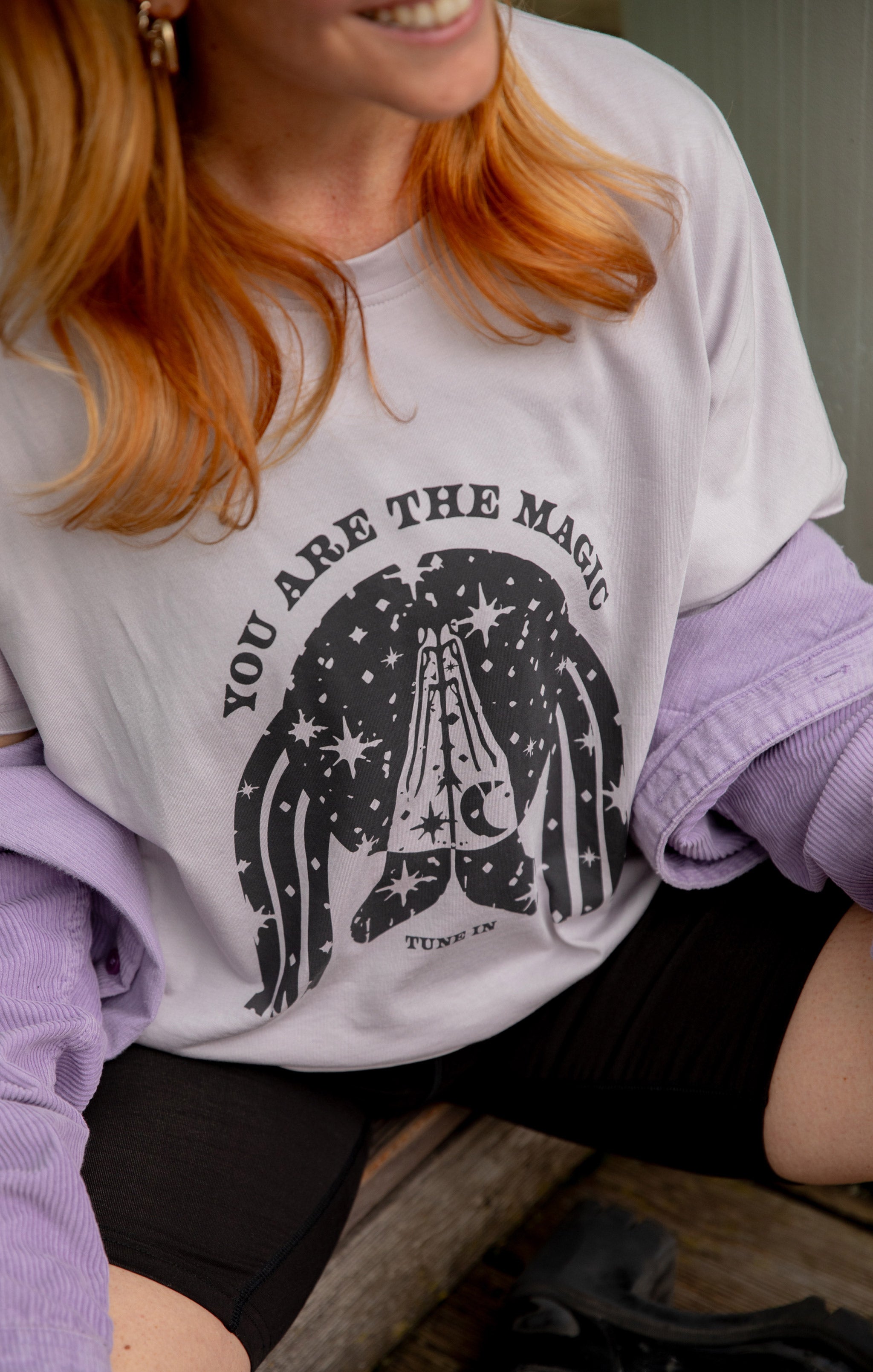 Yoga Boxy T-Shirt - lila