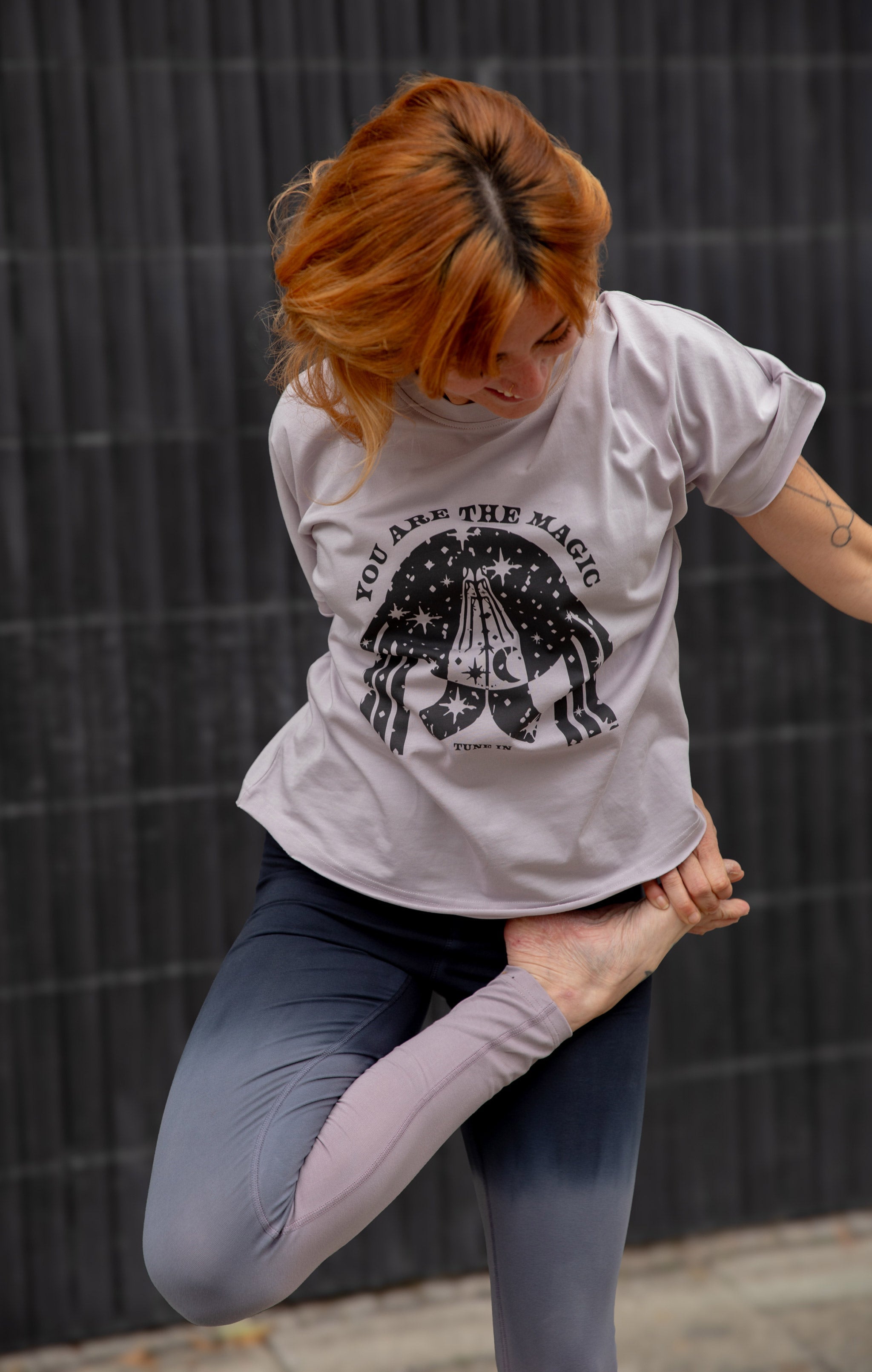Yoga Boxy T-Shirt - lila