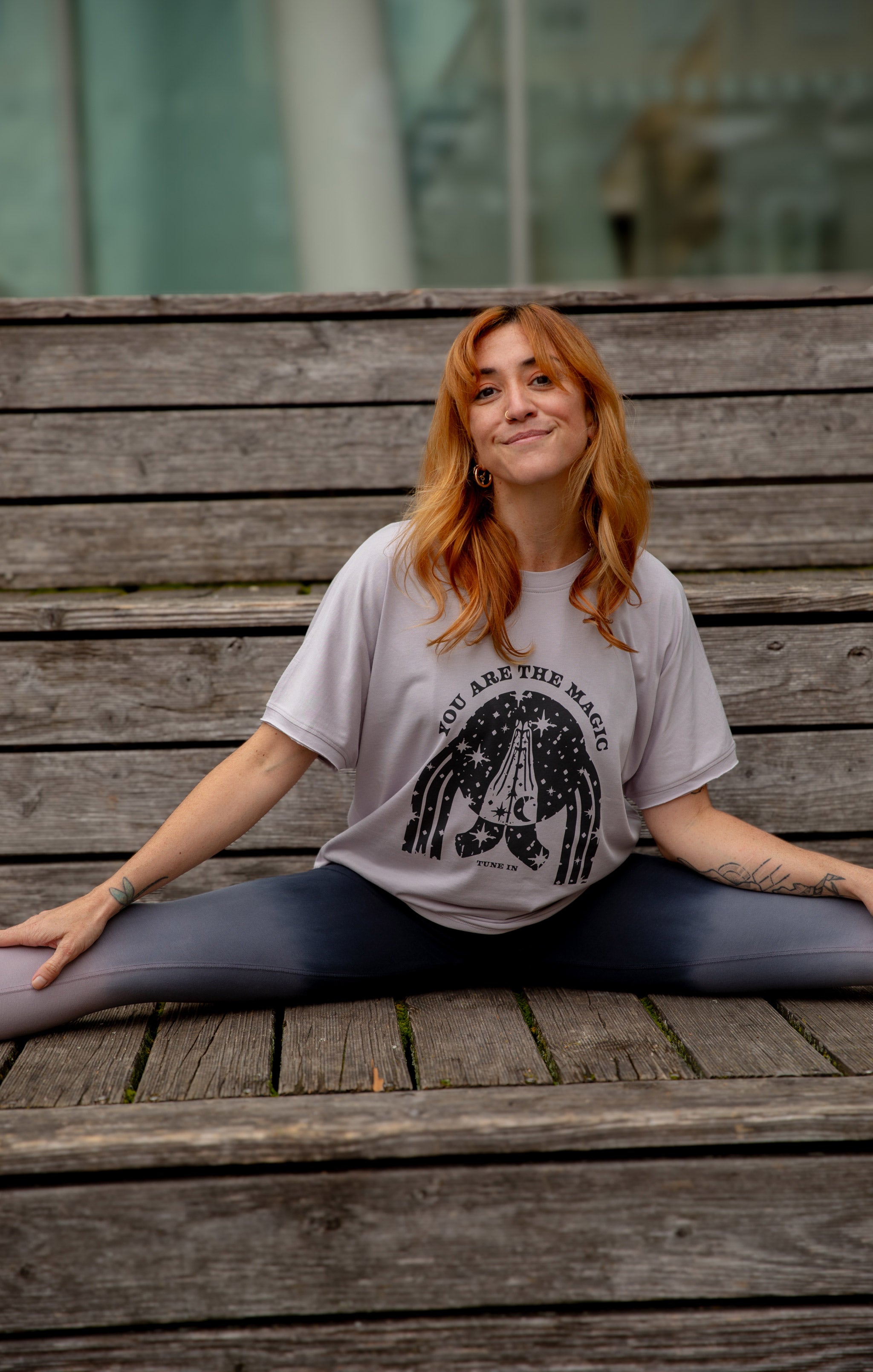 Yoga Boxy T-Shirt - lila