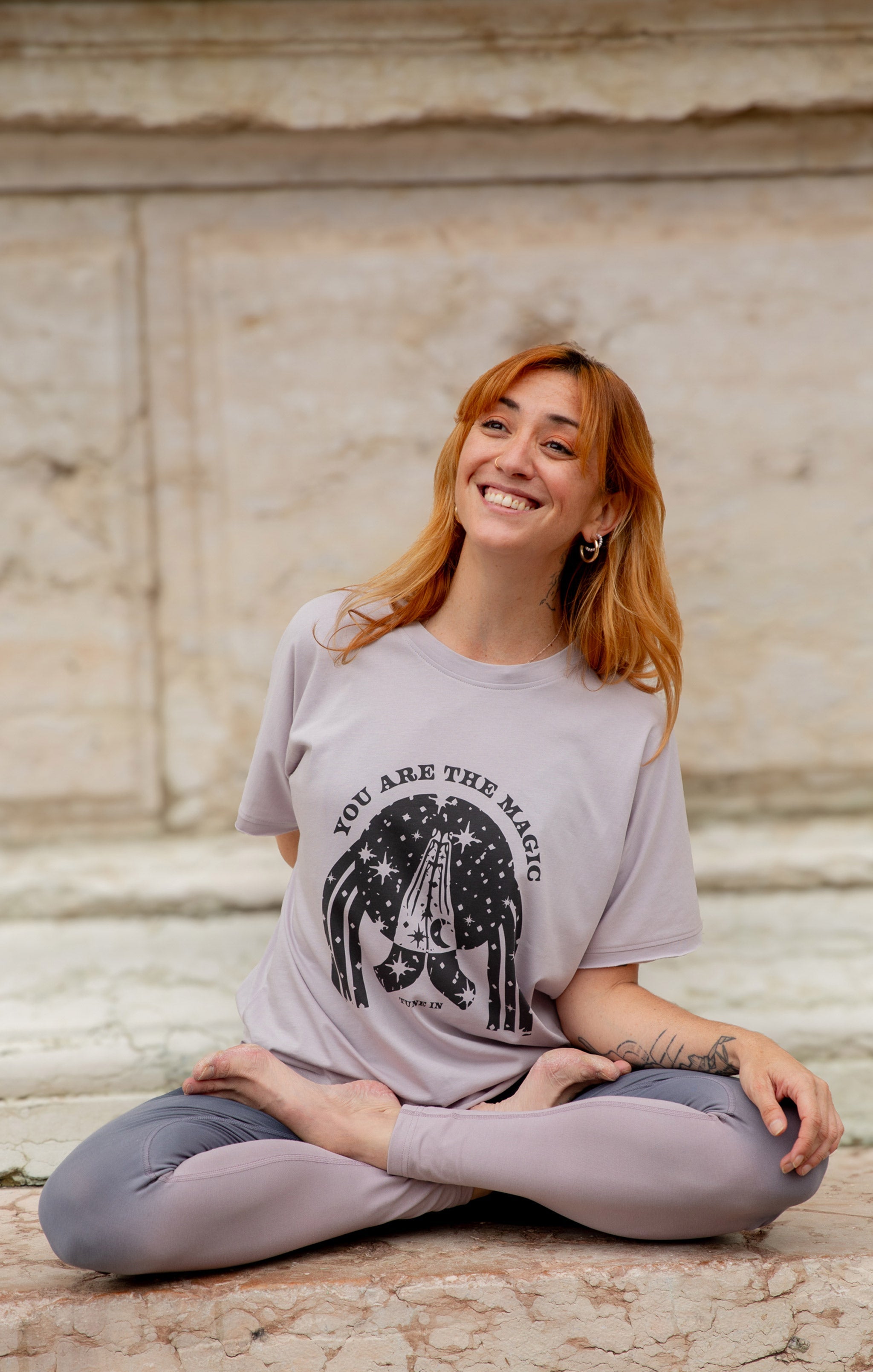 Yoga Boxy T-Shirt - lila