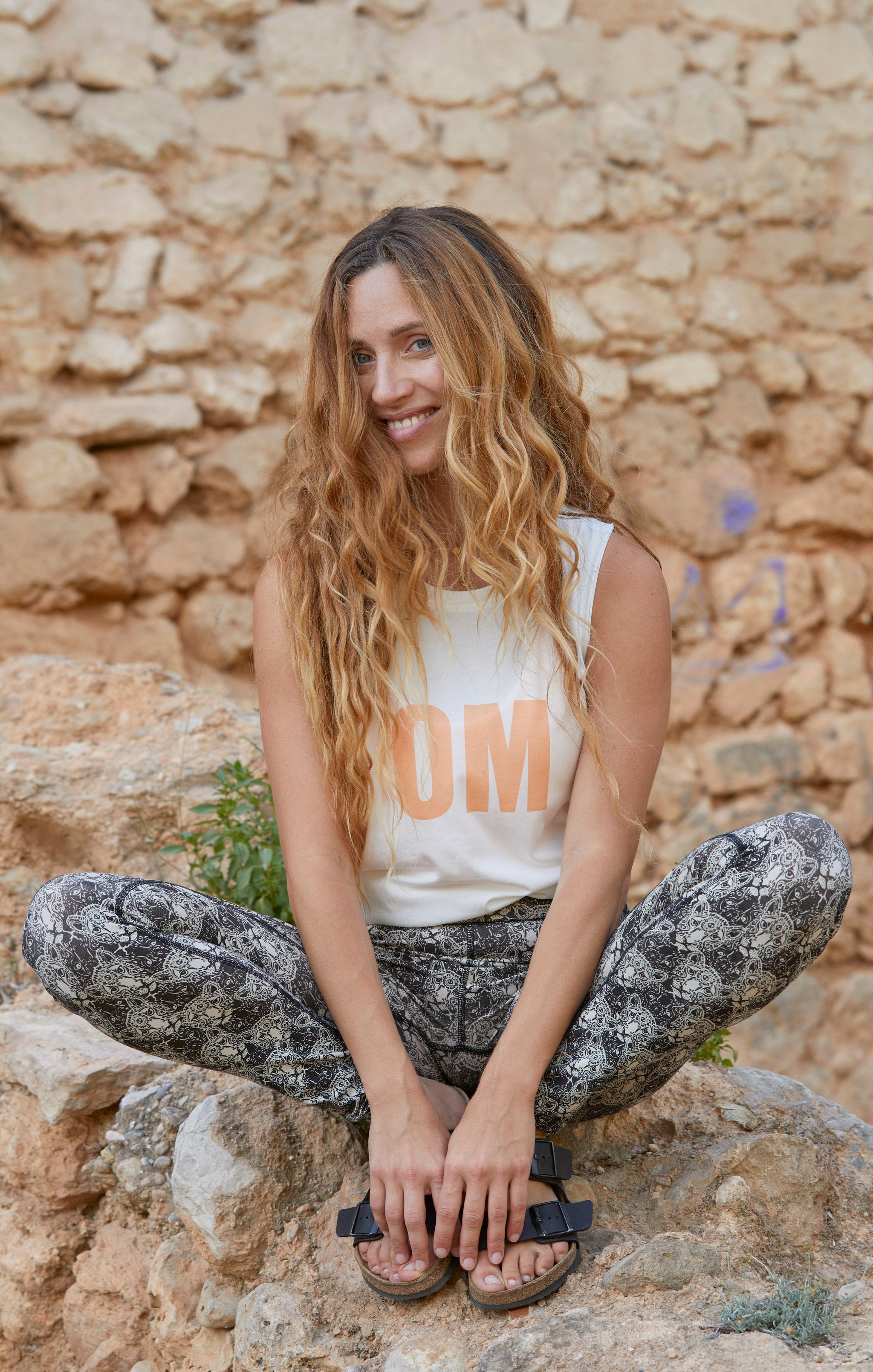 Yoga Leggings Spiritual Leopard Tencel - weiß