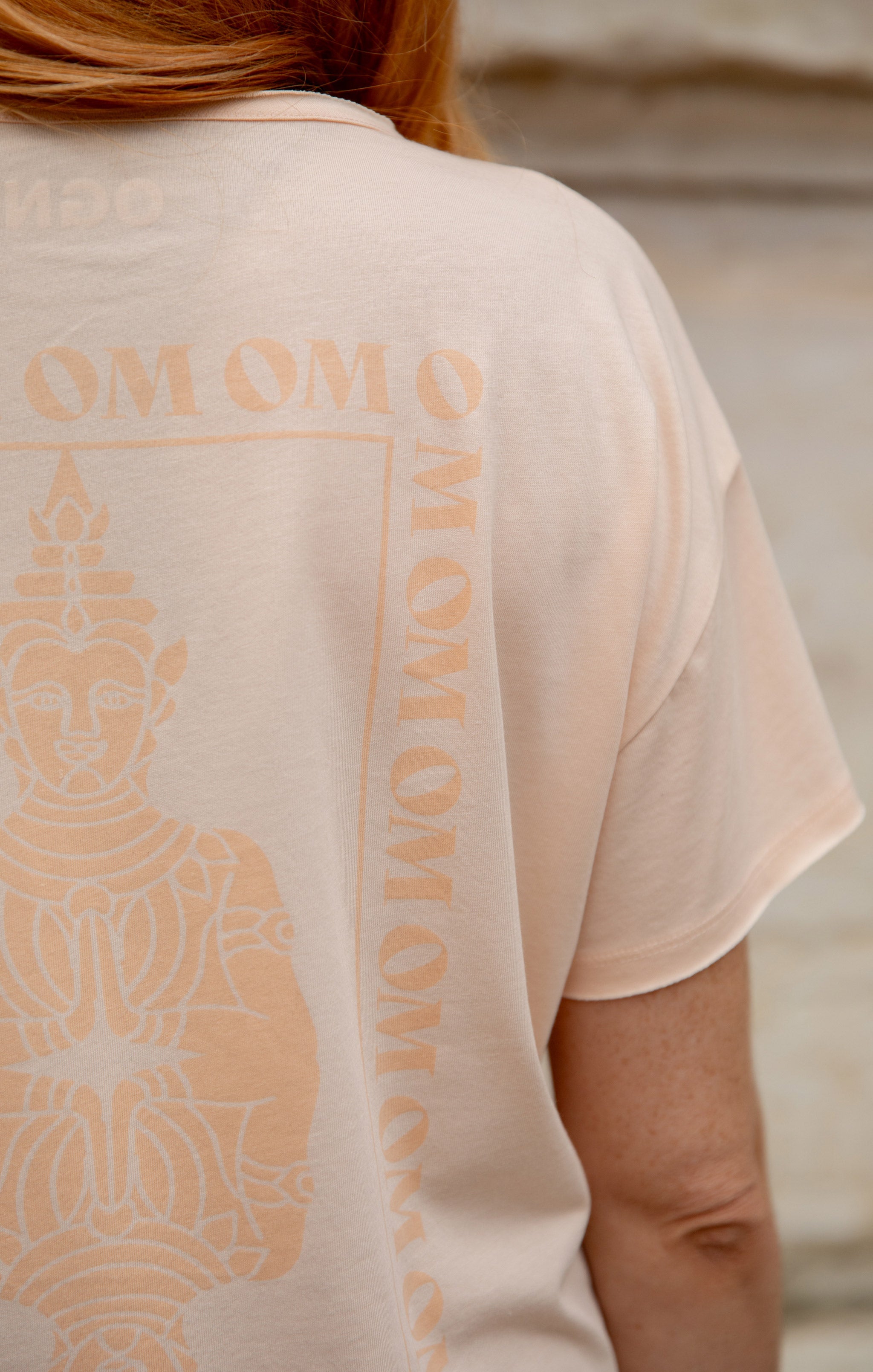 Yoga Weites T-Shirt Buddha - rosa