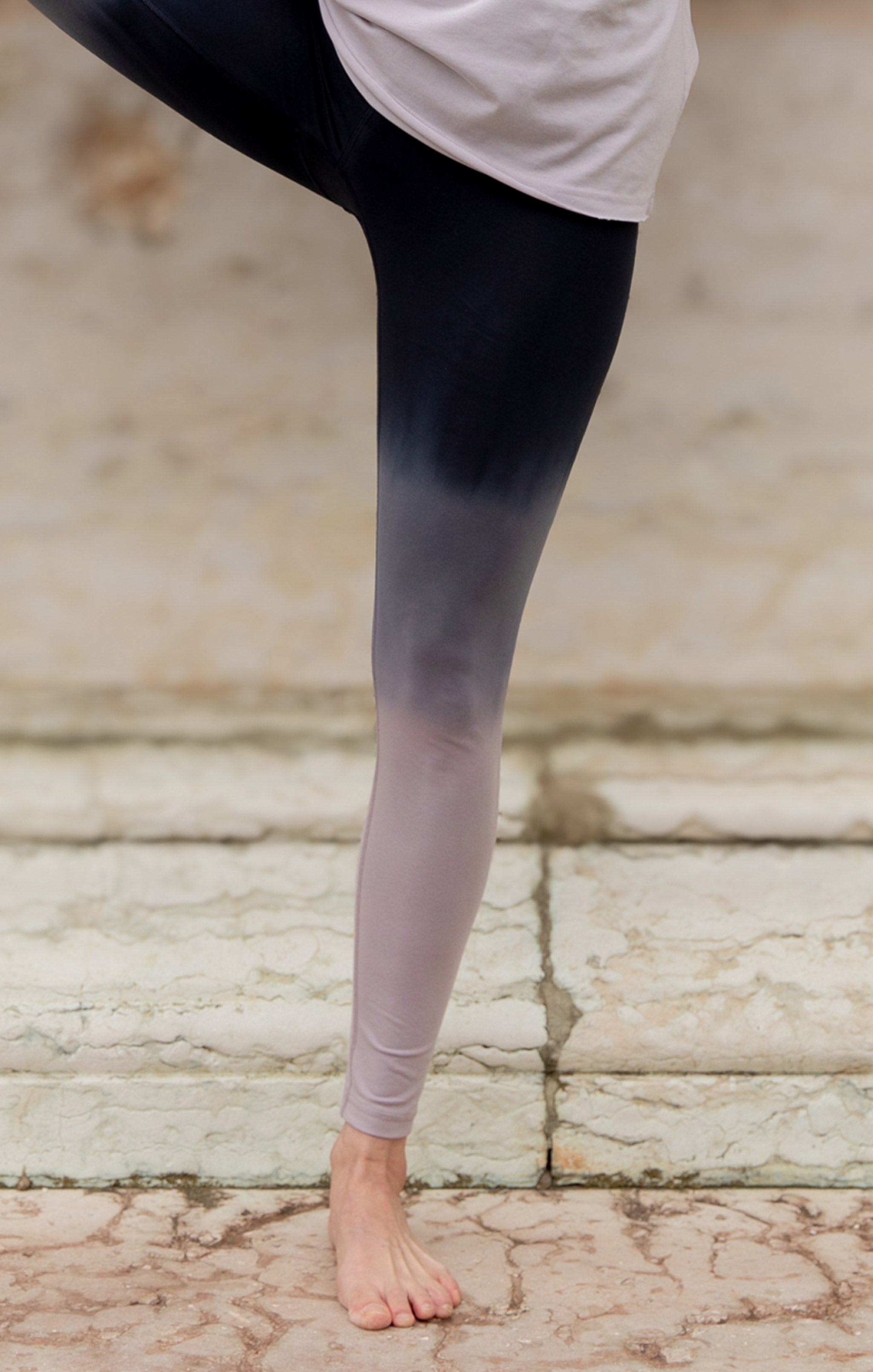 Yoga Weiche Leggings Ombré - grau