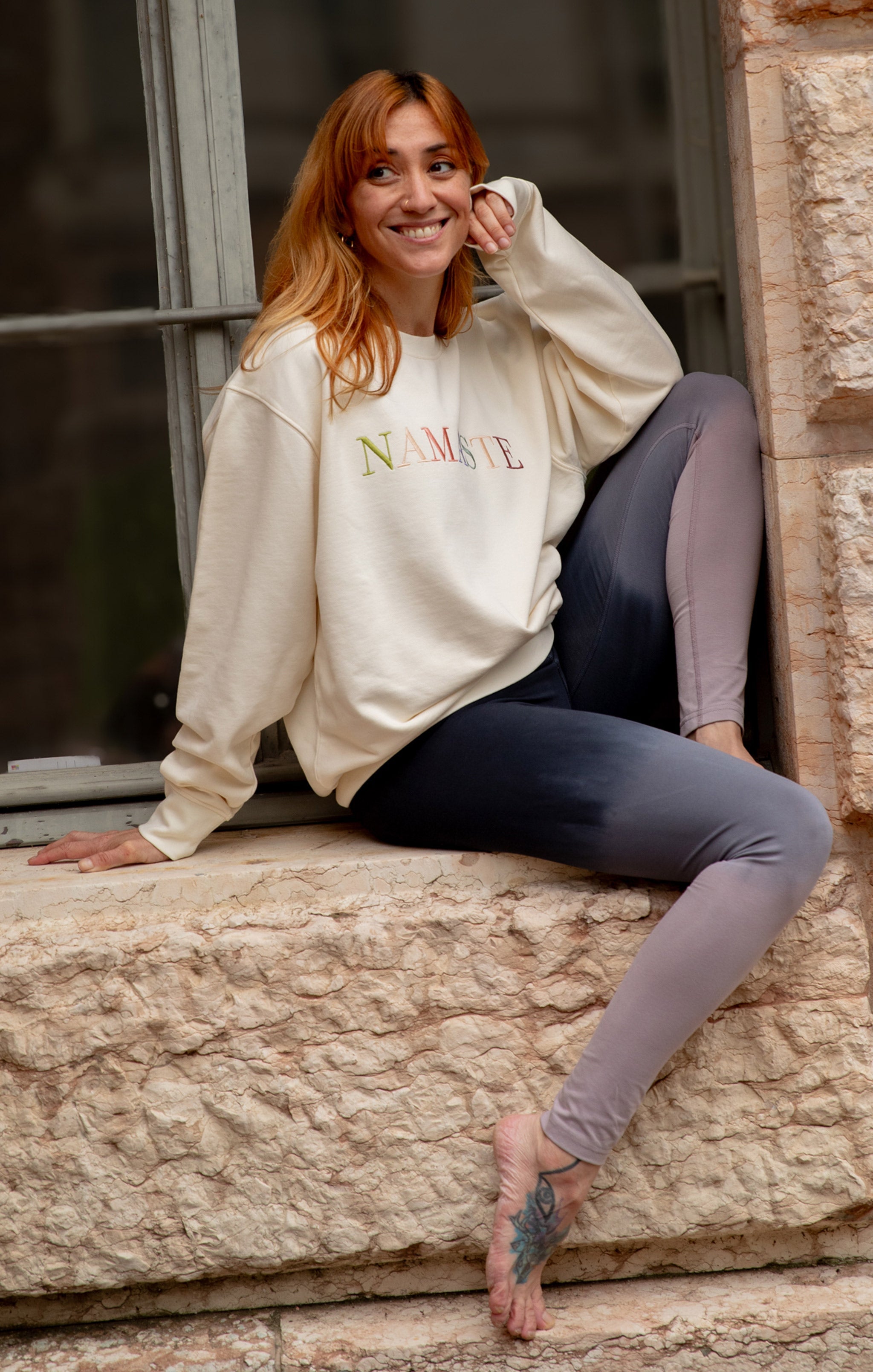 Yoga Weiche Leggings Ombré - grau