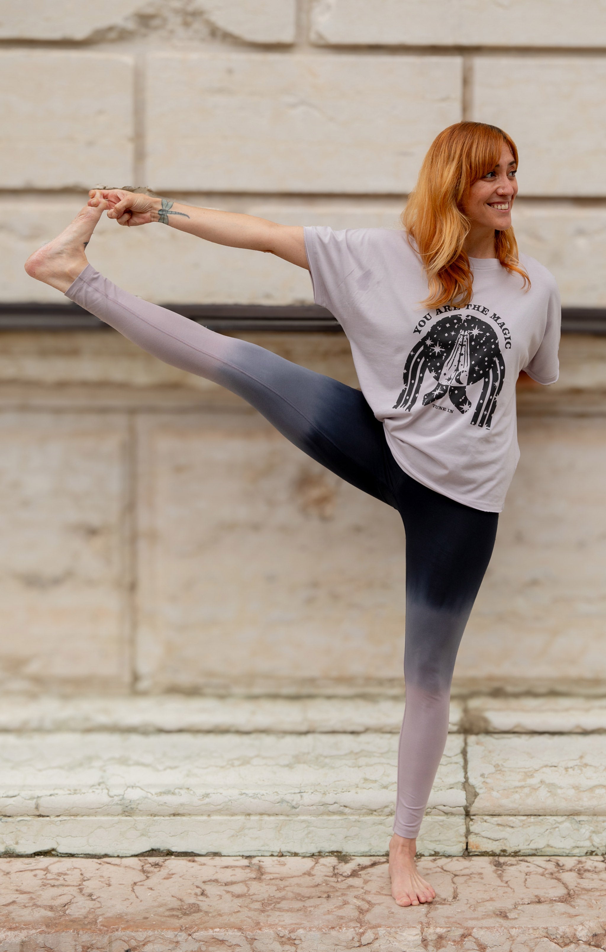 Yoga Weiche Leggings Ombré - grau