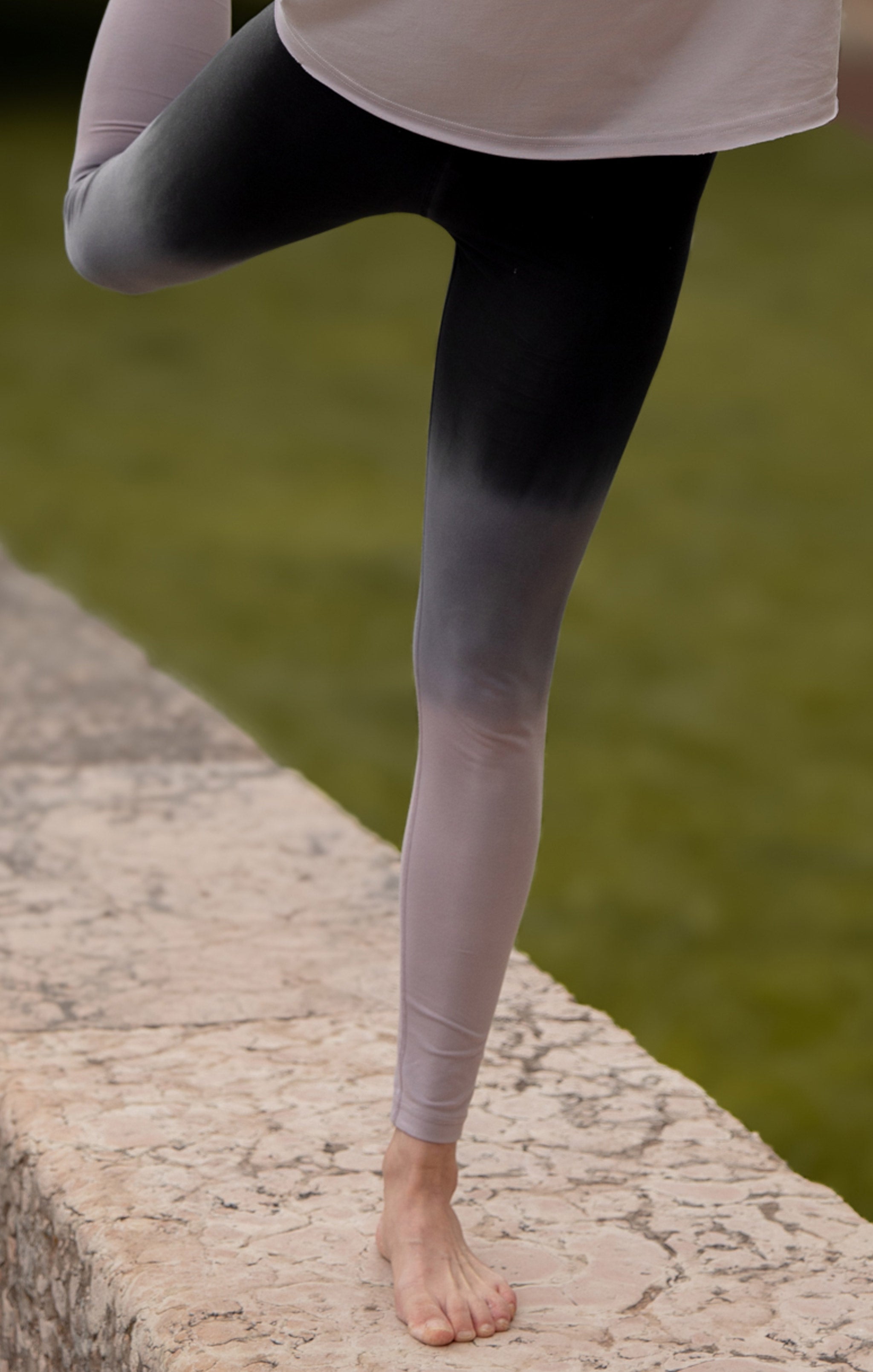 Yoga Weiche Leggings Ombré - grau