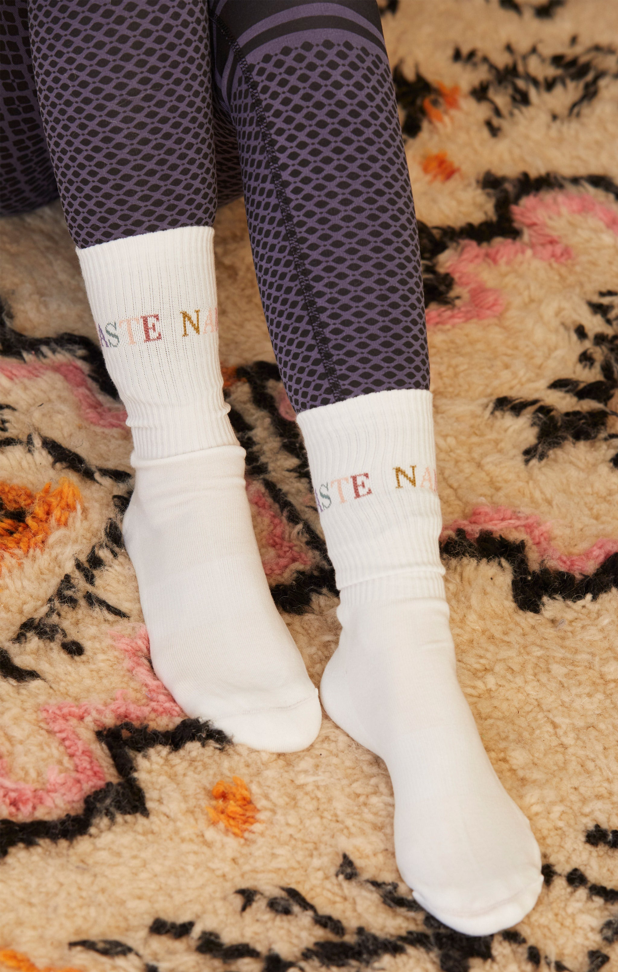 Yoga Sportstrümpfe Namaste - weiß