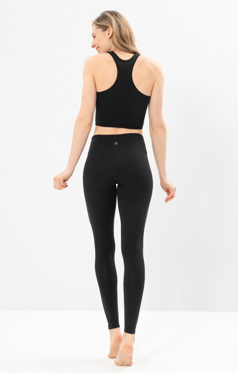 Yoga Basic BH Lang Tencel - schwarz
