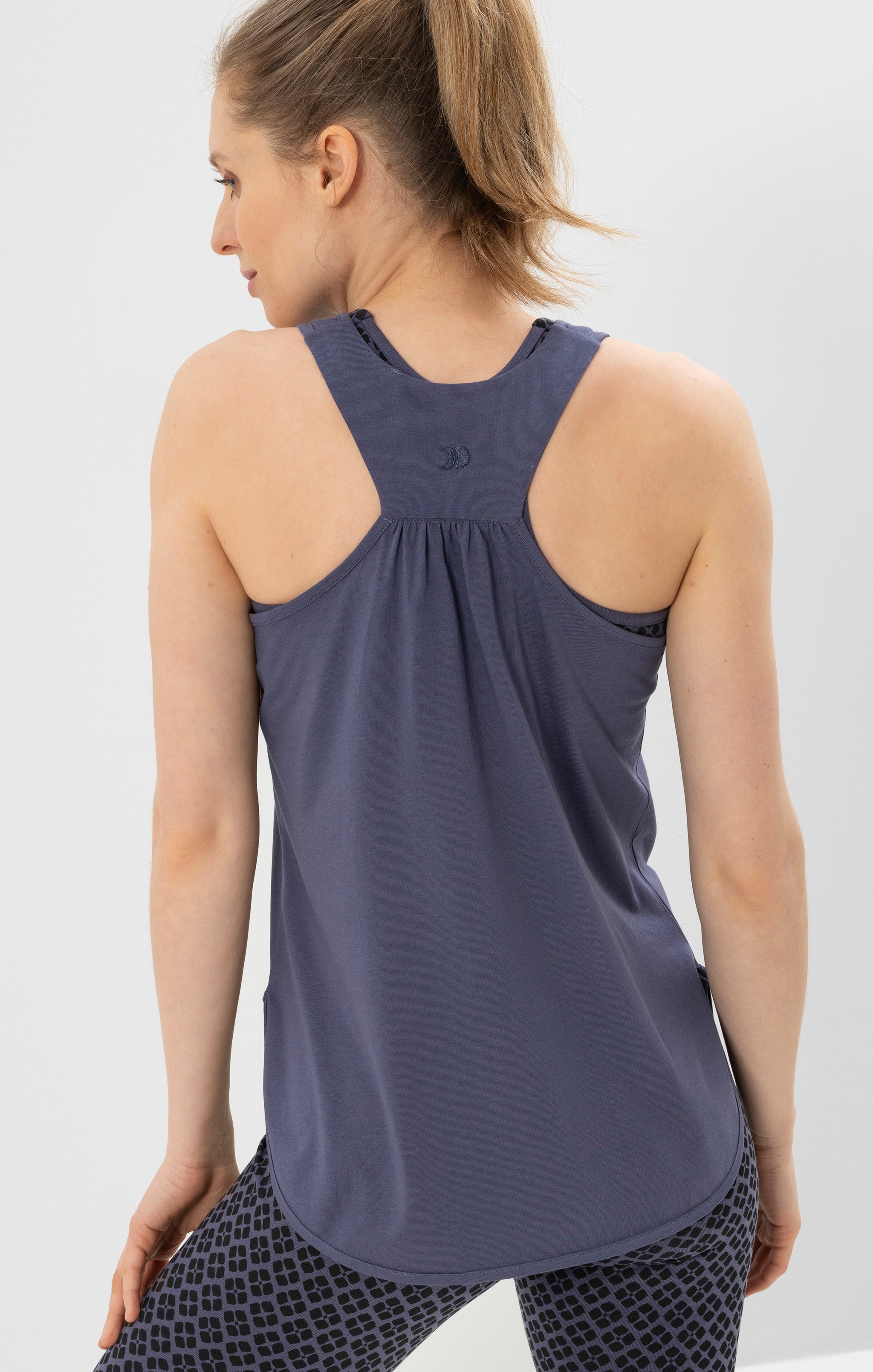 Yoga Basic Weites Tanktop - blau