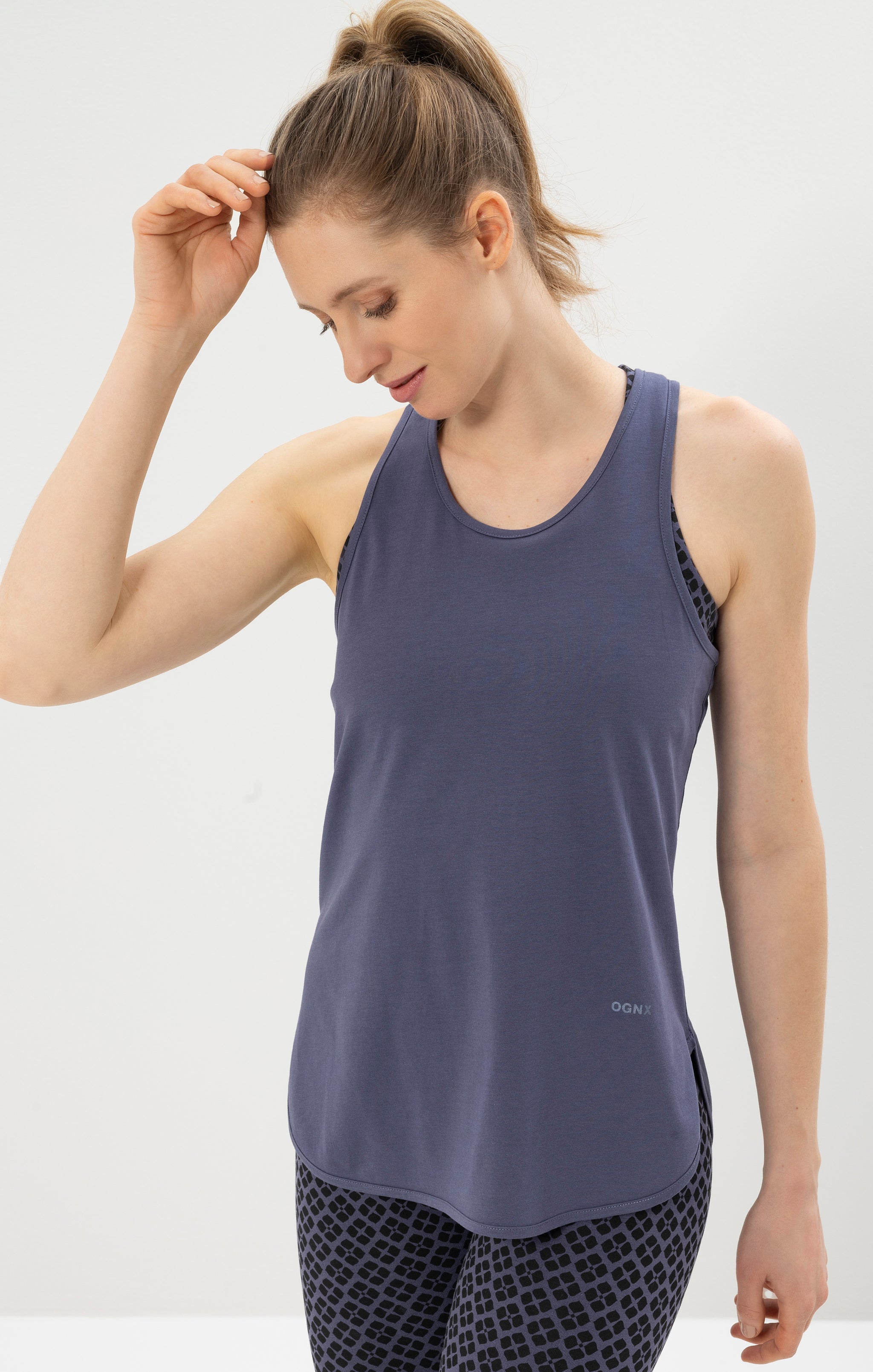 Yoga Basic Weites Tanktop - blau