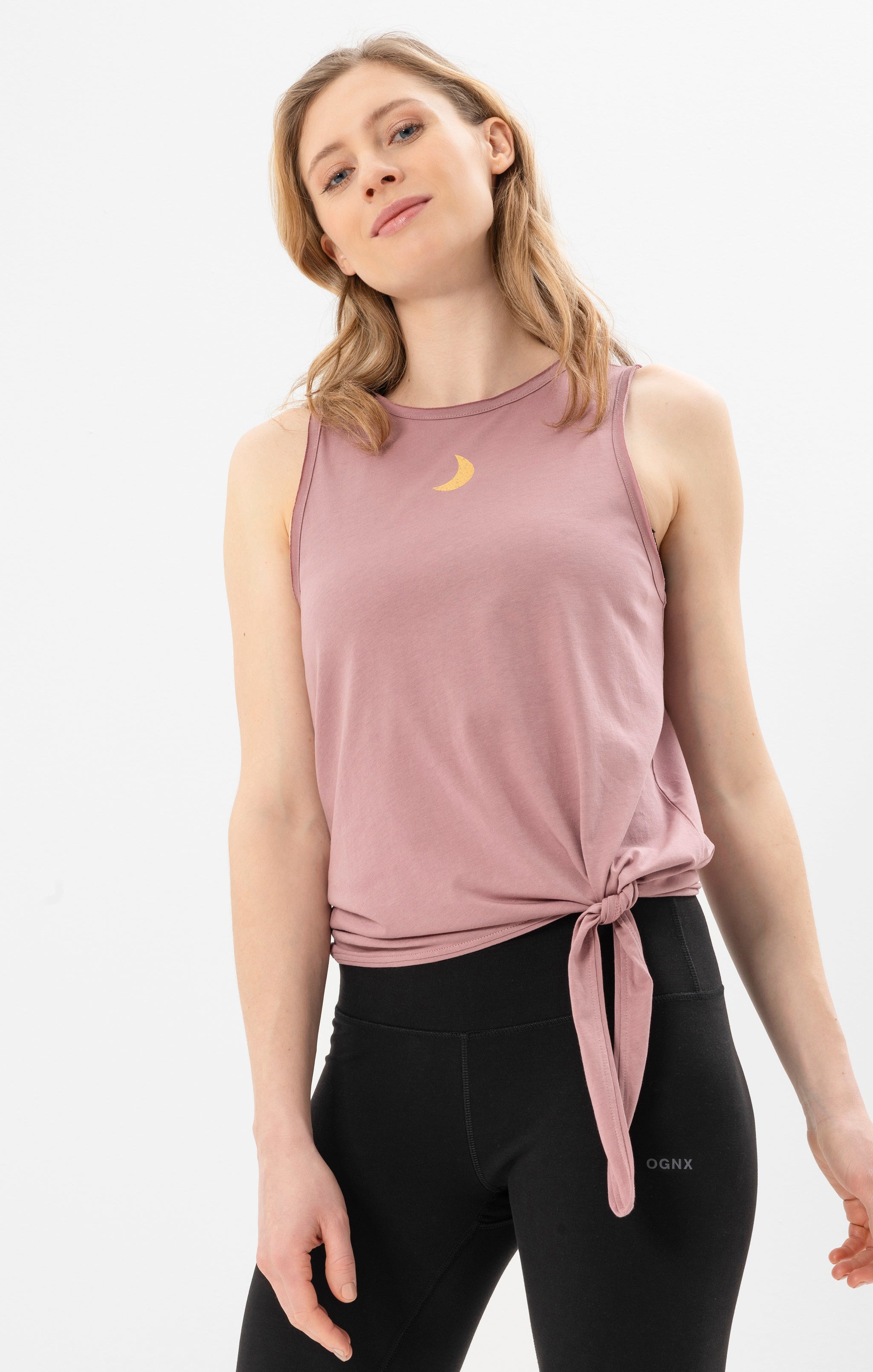 Yoga Knoten Tank Moon - rosa