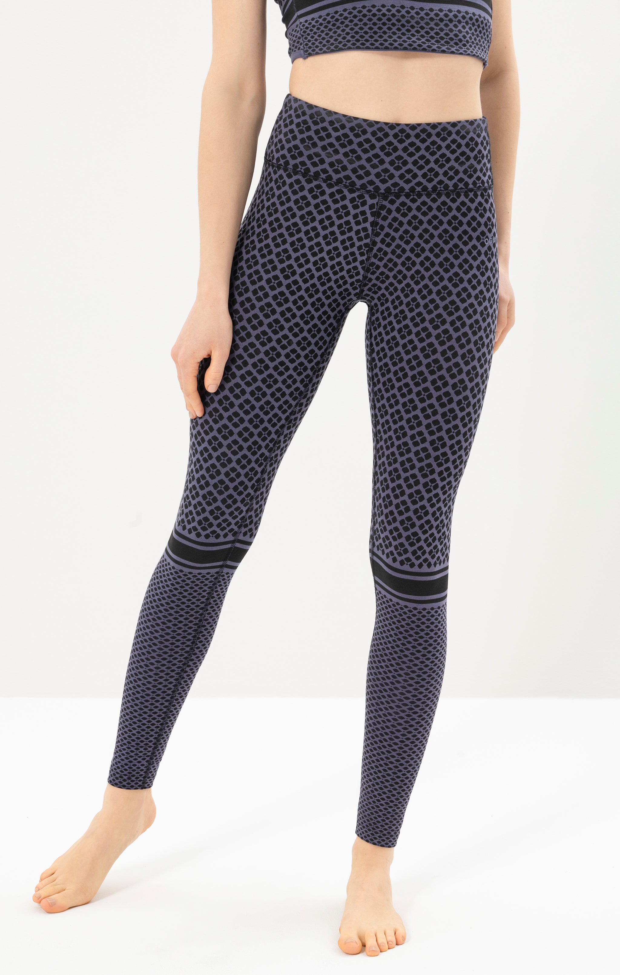 Yoga Leggings Mosaik Tencel - blau