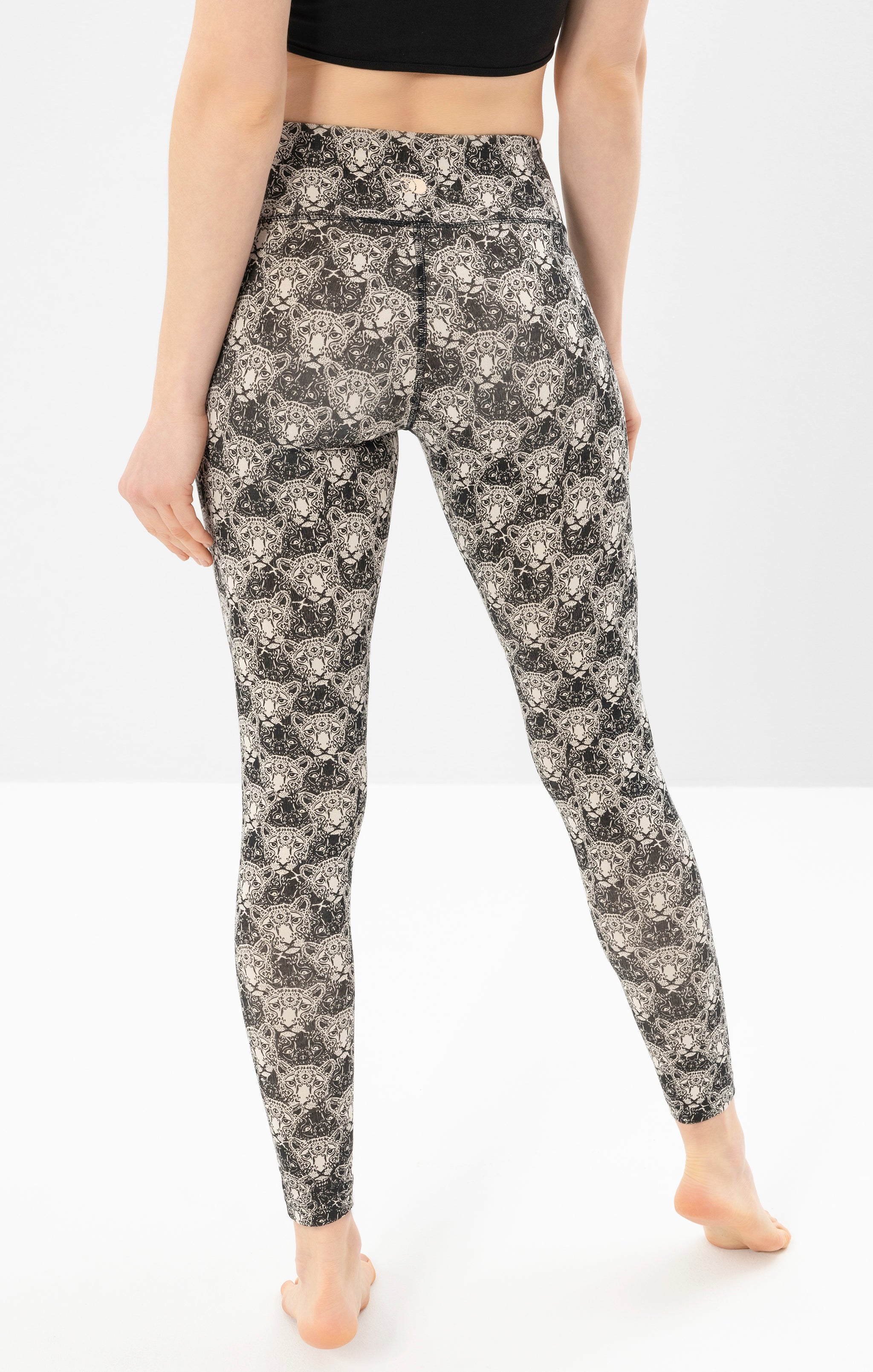 Yoga Leggings Spiritual Leopard Tencel - weiß