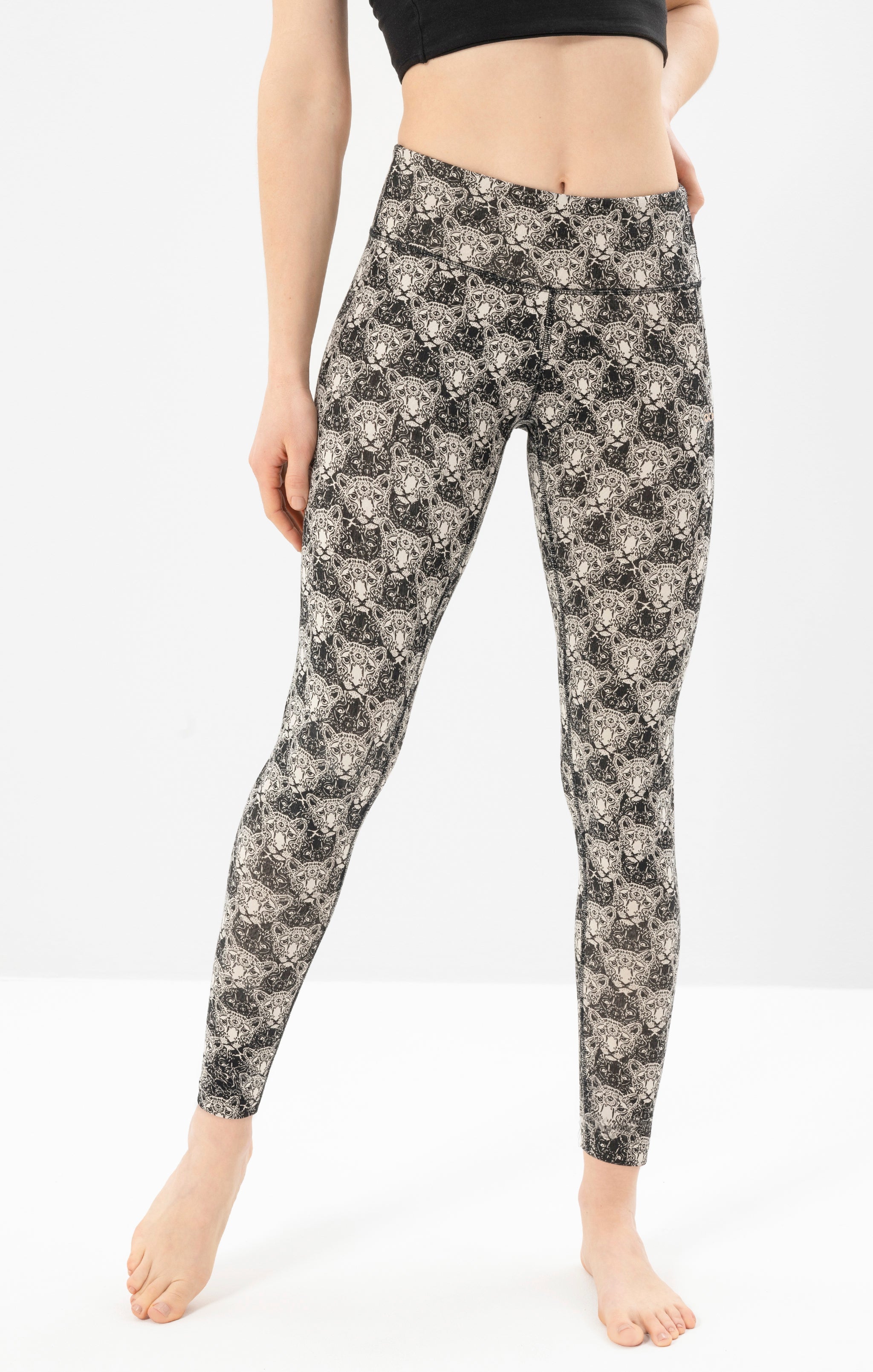 Yoga Leggings Spiritual Leopard Tencel - weiß
