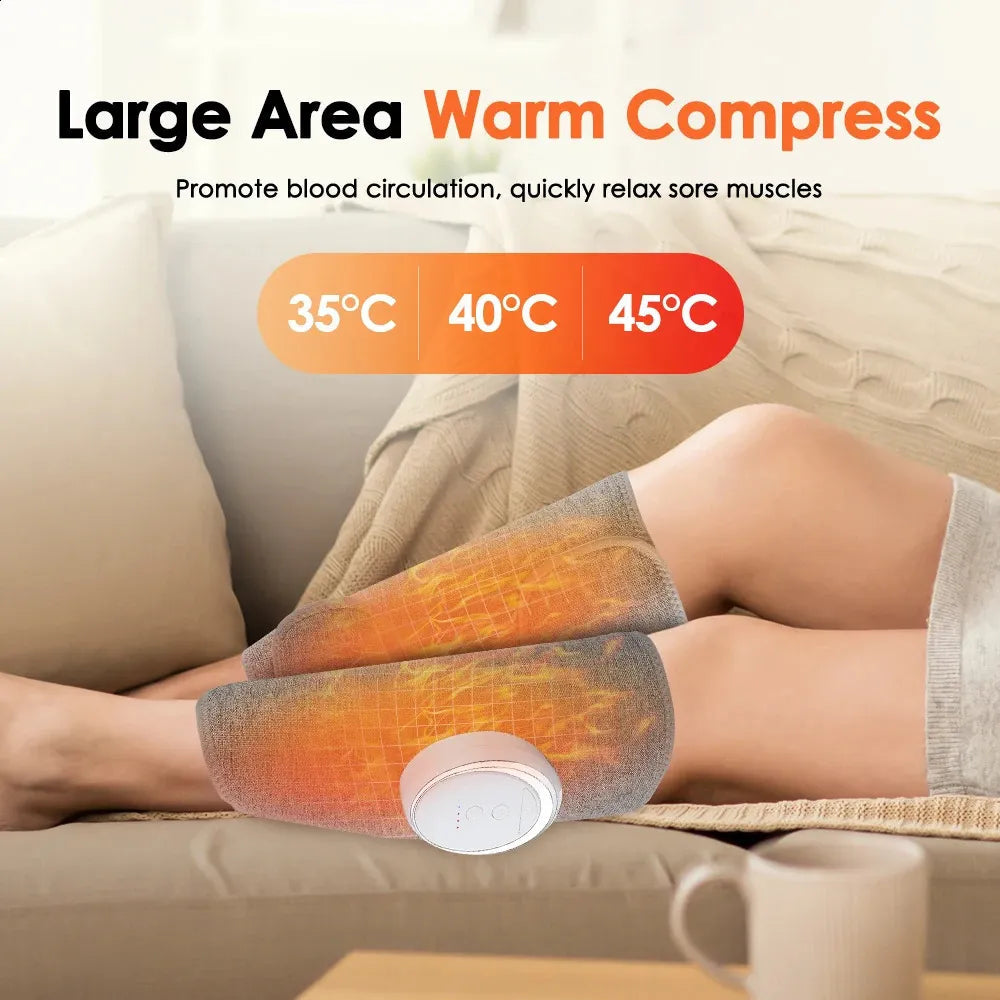 HexoLeg Cordless Air Compression Calf Massager with Heat & Smart Pressure Relief