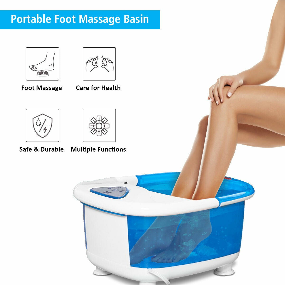 WFR Foot Spa Bath Massager with LCD Temperature Display