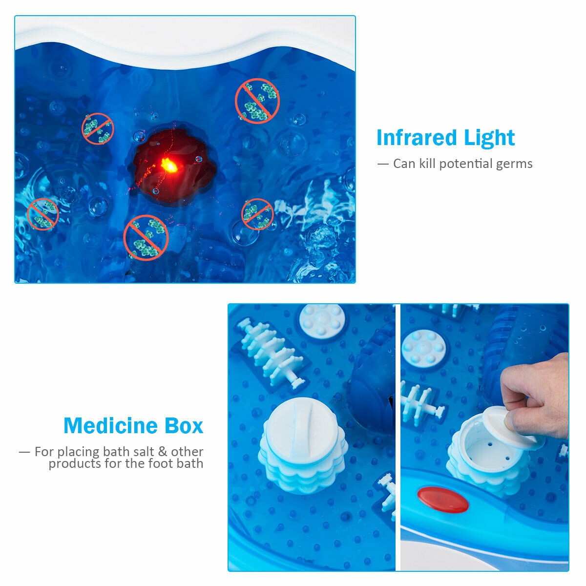 WFR Foot Spa Bath Massager with LCD Temperature Display