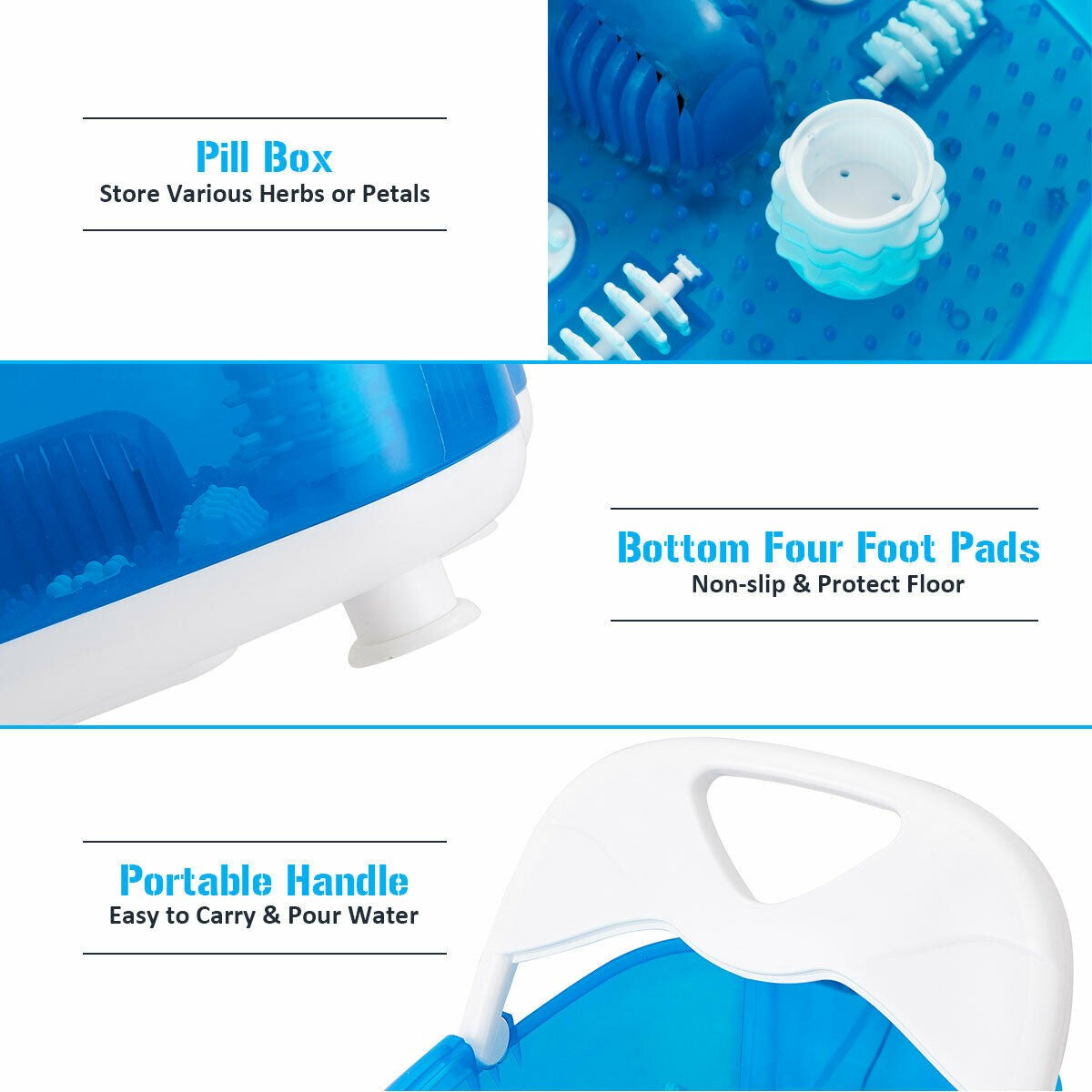 WFR Foot Spa Bath Massager with LCD Temperature Display
