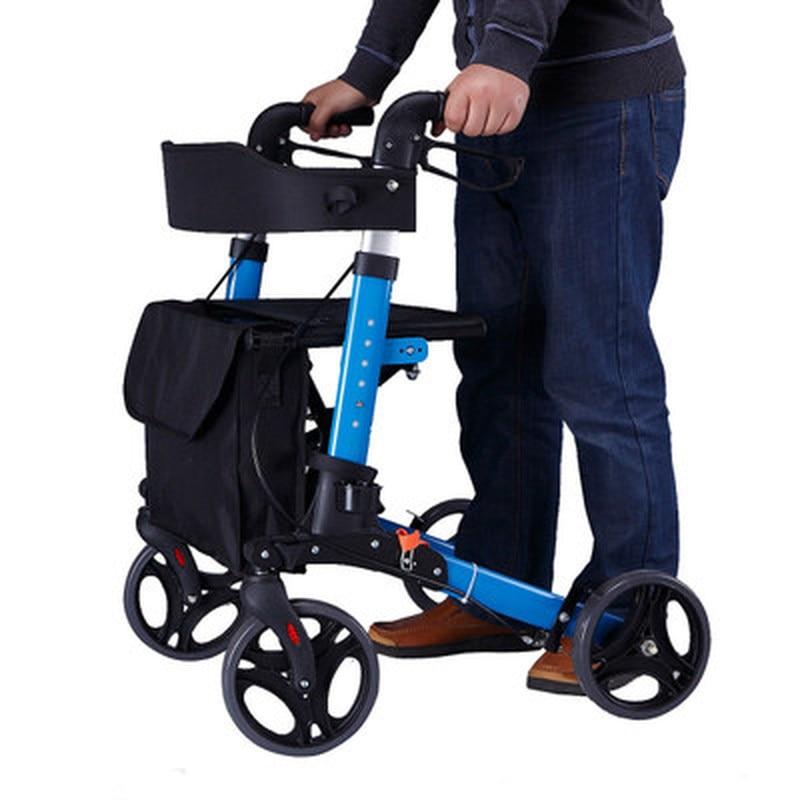 Heavy Duty Rolling 4 Wheeled Walker With Seat And Brakes