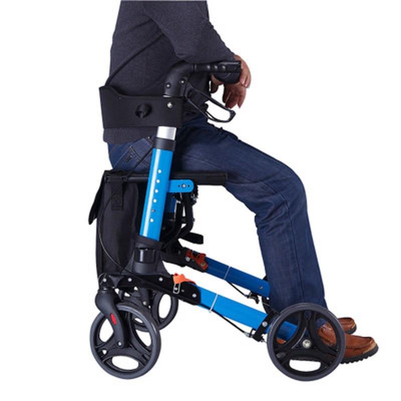 Heavy Duty Rolling 4 Wheeled Walker With Seat And Brakes