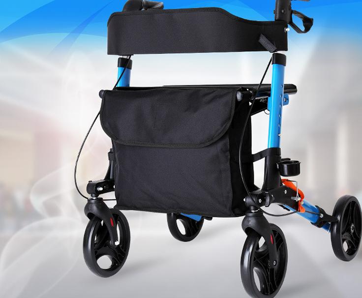 Heavy Duty Rolling 4 Wheeled Walker With Seat And Brakes