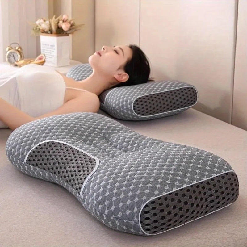 HexoNeck Ergonomic Neck Pillow for Adults – Sleep Support with 7D Fiber Core