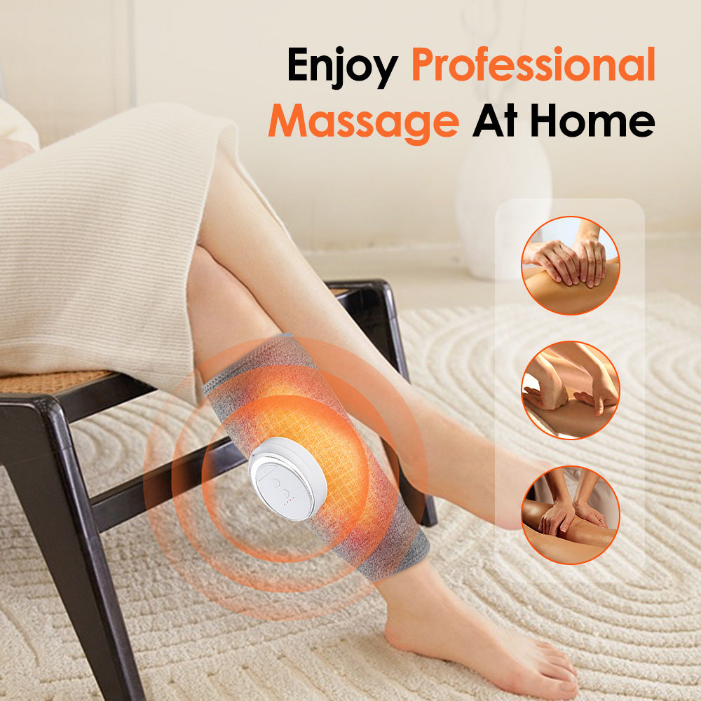 HexoLeg Cordless Air Compression Calf Massager with Heat & Smart Pressure Relief