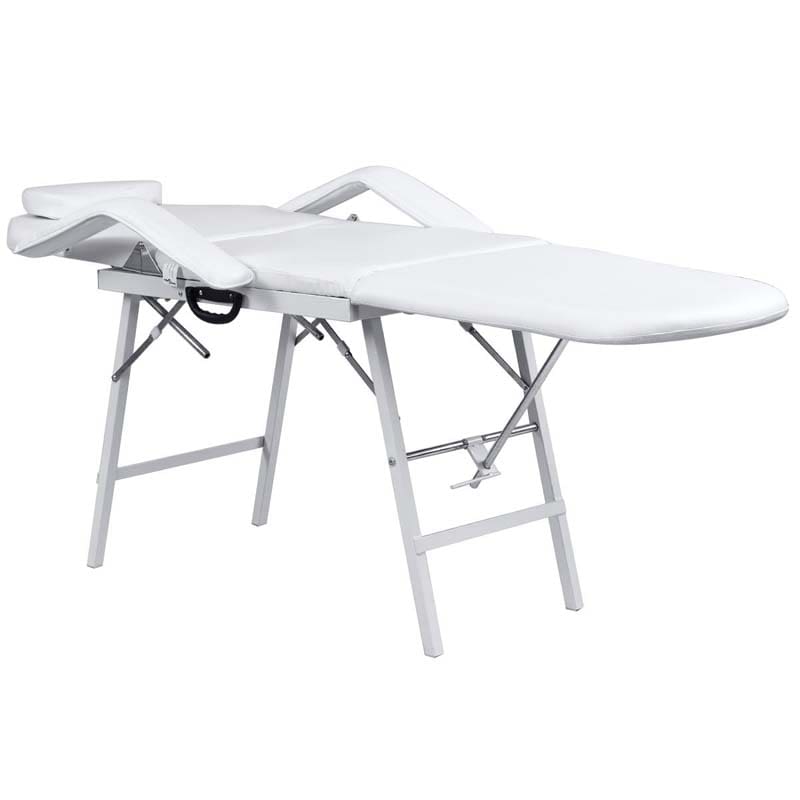73" Portable 3 Folding Massage Bed Spa Table with Carry Case, Adjustable Massage Table for Tattoo Salon Facial