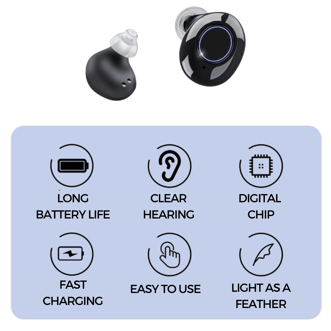 HexoSound Modern Design Rechargeable Hearing Aids