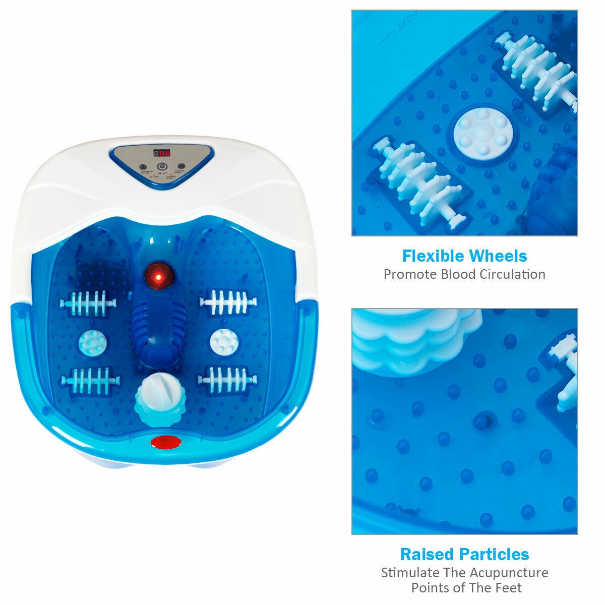 WFR Foot Spa Bath Massager with LCD Temperature Display
