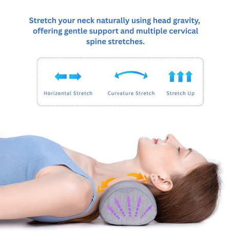 HexoCurve Cervical Traction Pillow for Neck Support & Posture Correction