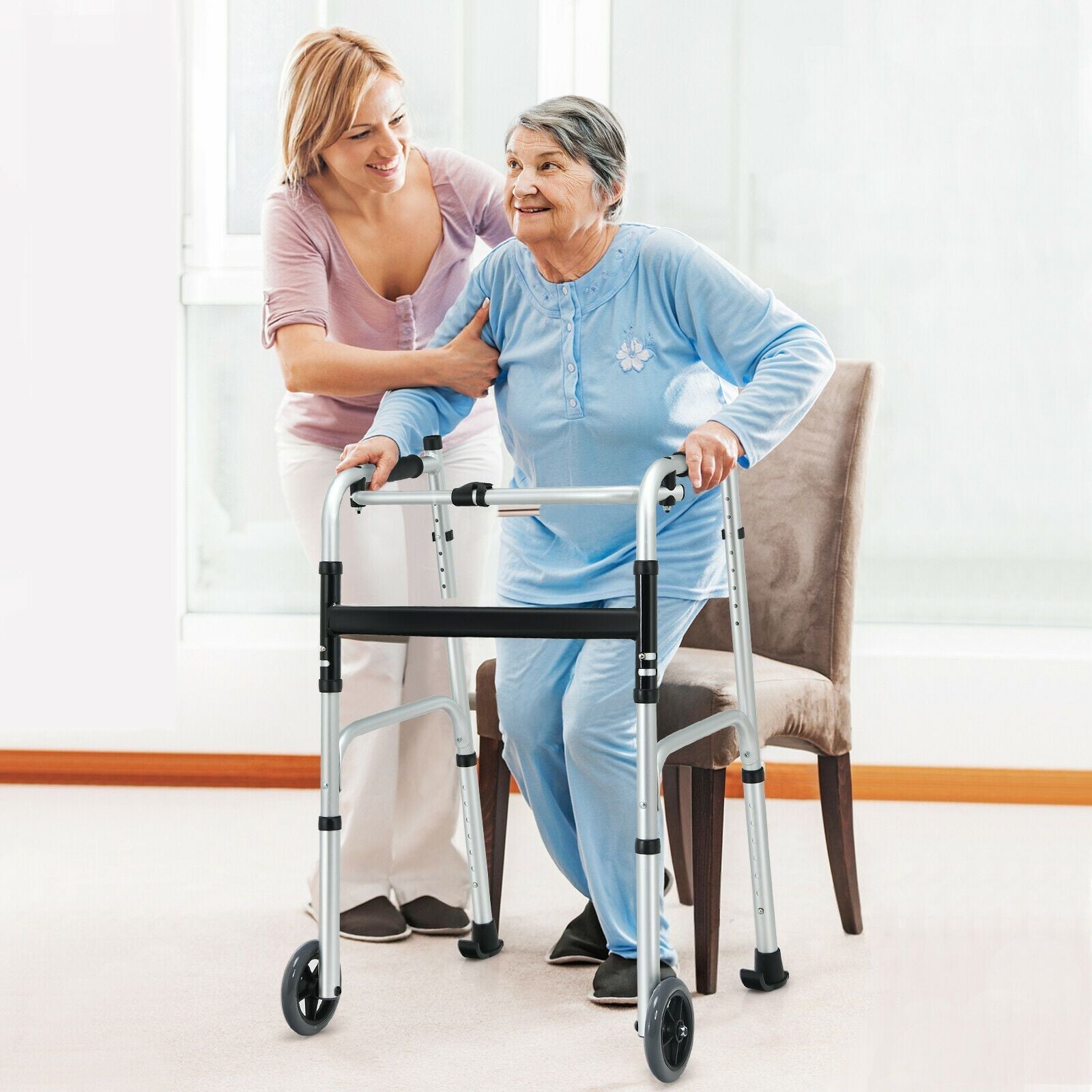 Full Body Support Upright Standup Senior Straight Walker